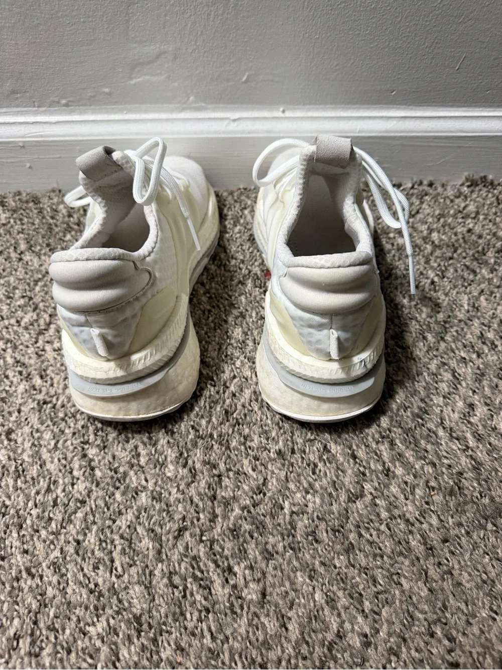 adidas Men's White Cream Lace-Up Sneakers